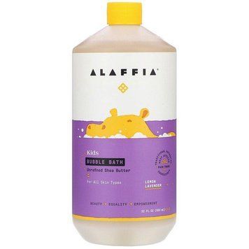 Alaffia, Дитяча піна для ванни, лимон, лаванда, 950 мл (32 рідких унції) EDS-00582 фото
