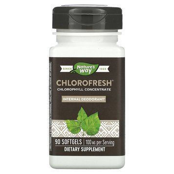Nature's Way, Chlorofresh, концентрований хлорофіл, 90 м'яких таблеток NWY-03550 фото