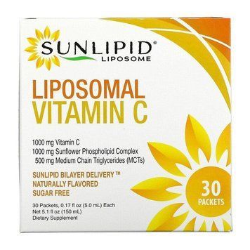 Sunlipid, ліпосомальний вітамін C з олією з MCT, 30 пакетиків по 5 мл SLD-47000 фото