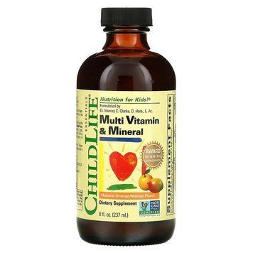 ChildLife Essentials, мультивітаміни й мікроелементи, зі смаком апельсина й манго, 237 мл CDL-10300 фото