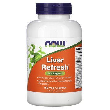 NOW Foods, Liver Refresh, підтримка печінки, 180 рослинних капсул NOW-02449 фото