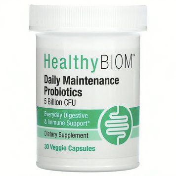 HealthyBiom, Daily Maintenance Probiotics, 5 млрд КУО, 30 рослинних капсул HBI-01583 фото