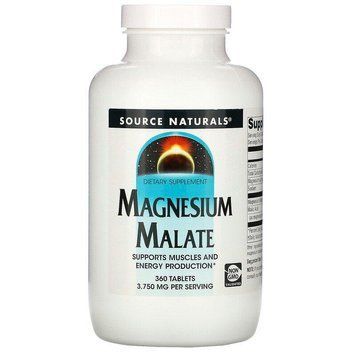 Source Naturals, малат магнію, 3750 мг, 360 таблеток SNS-00535 фото