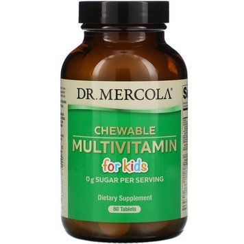 Dr. Mercola, Жувальні мультивітаміни для дітей, 60 таблеток MCL-01010 фото