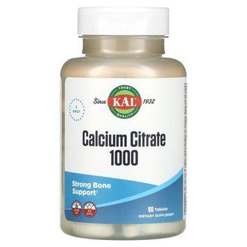 KAL, цитрат кальцію 1000, 1000 мг, 90 таблеток (333 мг у таблетці) CAL-57109 фото